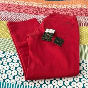 Lauren Ralph Lauren red classic straight slimming jeans in excellent condition.